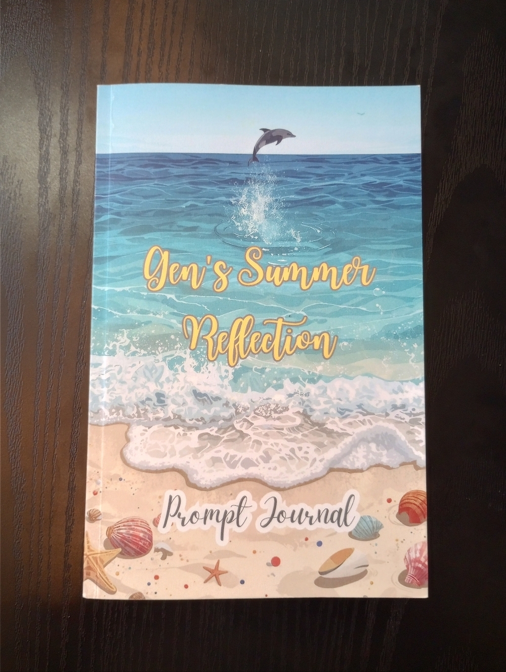 Personalized Name Summer Reflection Prompt Journal Beach Vacation Blue Book